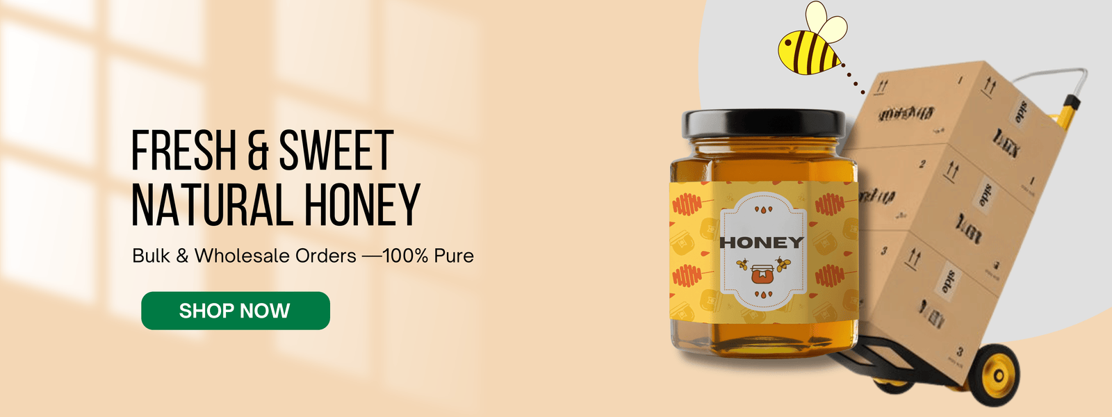 Bulk honey in large containers ready for wholesale distribution