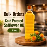 Bulk Order Cold Pressed Safflower Oil 1 Litre bottle for wholesale supply and healthy cooking