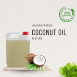 Pure Coconut Oil in a 5-litre canister — perfect for wholesale and bulk purchases, ideal for cooking, hair care, and skincare.