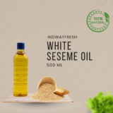 Cold-pressed White Sesame Oil in a 500ml bottle, offered at the best factory price for healthy cooking and skincare.