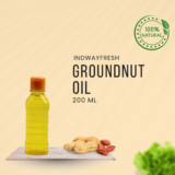 Pure cold-pressed groundnut oil in a 200ml bottle — available at the best wholesale price for cooking and health benefits.
