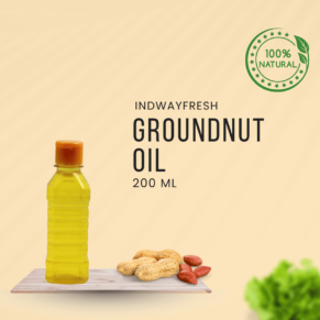 Pure cold-pressed groundnut oil in a 200ml bottle — available at the best wholesale price for cooking and health benefits.