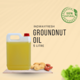 Fresh and pure Groundnut Oil in a 5-litre can, perfect for wholesale and bulk buying — rich in flavor and nutrition.