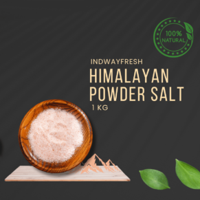 Fine Himalayan Powder Salt in a 1kg pack — perfect for wholesale, manufacturers, and export supply.