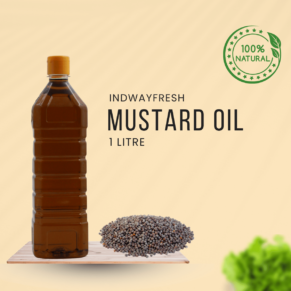 Pure Mustard Oil in 1-litre bottle, available for wholesale supply — ideal for cooking, massage, and traditional remedies.