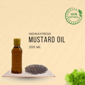 Pure Mustard Oil in 200ml bottle — available at the best wholesale price for cooking and massage benefits.