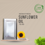 High-quality Sunflower Oil in a 15kg tin for bulk supply — perfect for cooking, frying, and commercial kitchens.