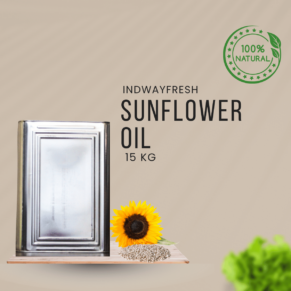High-quality Sunflower Oil in a 15kg tin for bulk supply — perfect for cooking, frying, and commercial kitchens.
