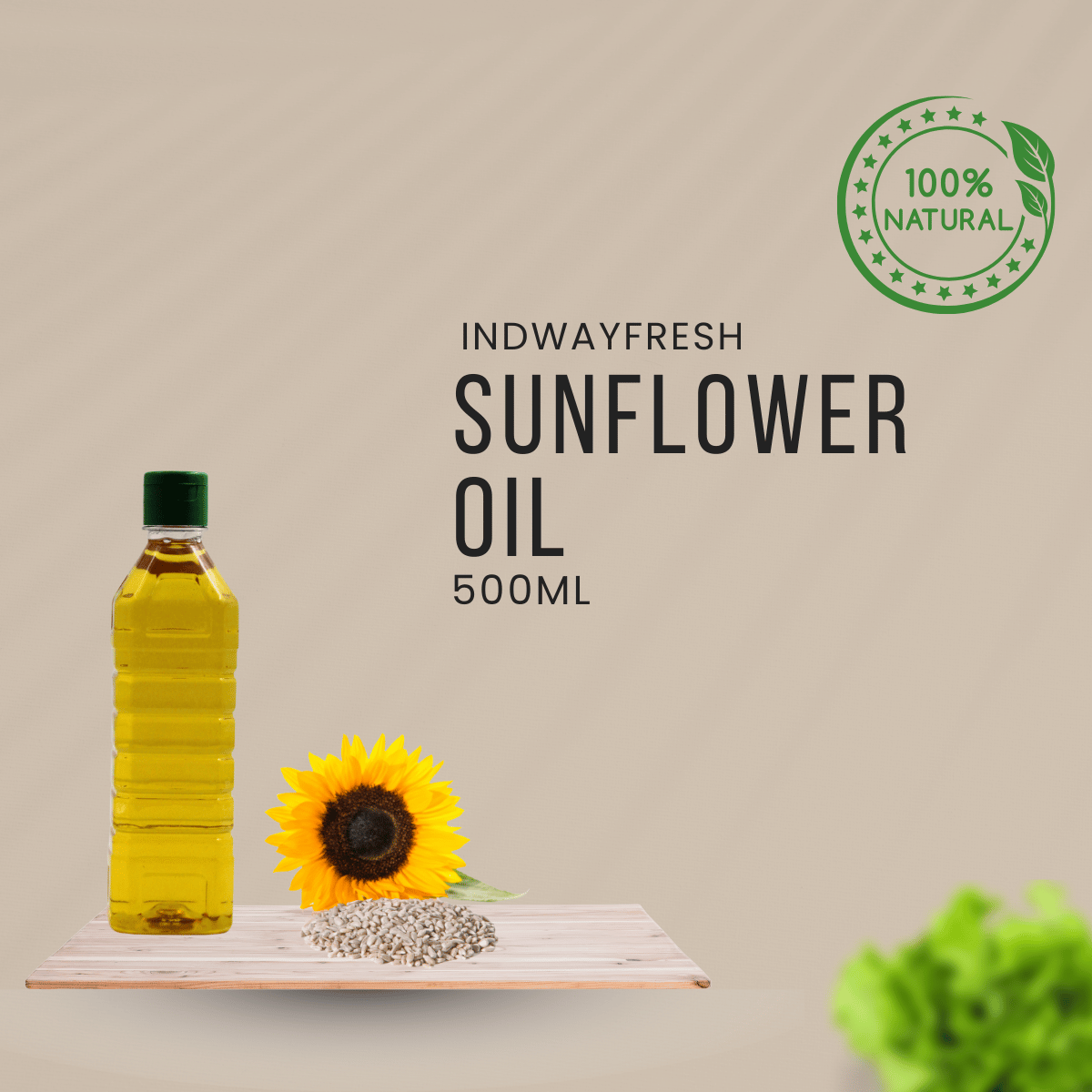 Pure Sunflower Oil 500ml bottle available at factory price — perfect for healthy cooking and everyday use.