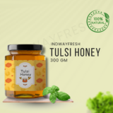 300g jar of Tulsi honey available at wholesale price, ideal for bulk purchase and retail distribution