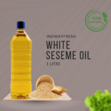 Pure White Sesame Oil in 1-litre bottle — available for wholesale supply from trusted manufacturers and exporters.
